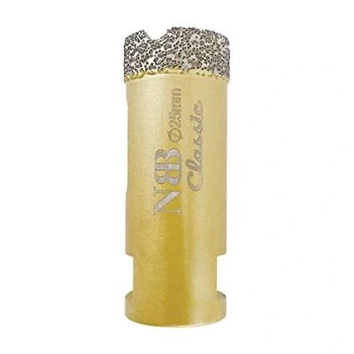 Afbeelding van NBB Diamantboor M14 klassiek goud, diamantkroon voor droog en nat boren van hard porselein, keramiek, tegels, graniet, marmer, haakse slijper (1,25 mm)