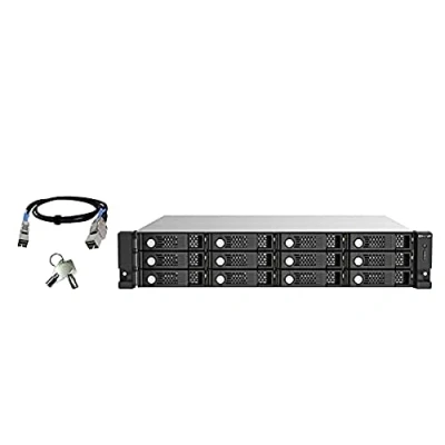 Afbeelding van QNAP TL R1220Sep RP HDD /SSD behuizing Zwart, Grijs 2.5/3.5&quot;