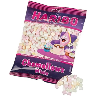 Image de Haribo Chamallows Mini morceaux de sucre mousse 200 g