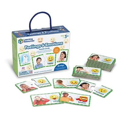 Afbeelding van Puzzel kaarten Gevoelens &amp; emoties (Engels) / Feelings emotions (EN)