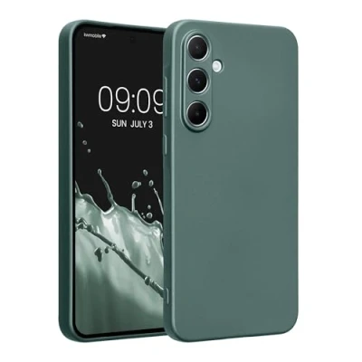 Afbeelding van kwmobile Housse compatible avec Samsung Galaxy A55 5G coque de téléphone protection souple en TPU pétrole métallique