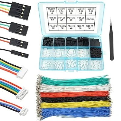Afbeelding van PB1.25 naar Dupont 2,54 mm connector en kabel kit compatibel met Molex PicoBlade connectoren 1,25 draadsteek 20 cm