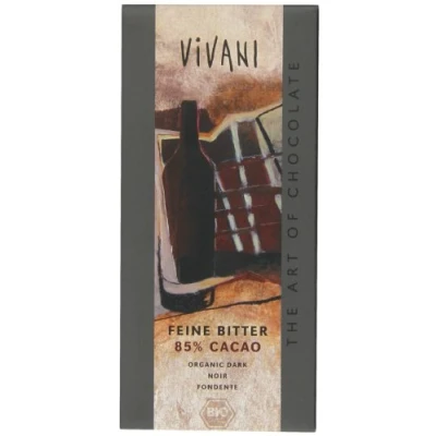 Afbeelding van Vivani Chocoladereep Puur 85% Multi verpakking 10x100GR