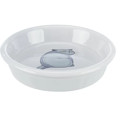 Afbeelding van Trixie Voerbak / Waterbak Boze Kat Grijs 13 CM 250 ML