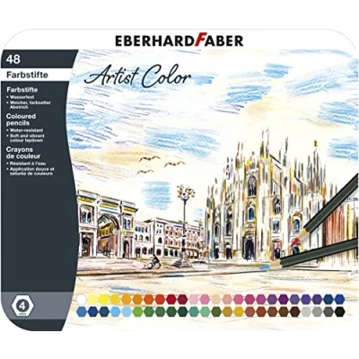 Afbeelding van Kleurpotloden Eberhard Faber metaaletui a 48 stuks