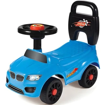 Afbeelding van Kadii Rolwagen voor kinderen, met claxon, kantelbeveiliging, cadeau vanaf 10 maanden, blauw