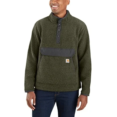 Afbeelding van Carhartt Fleecetrui, casual pasvorm, fleecejack voor heren
