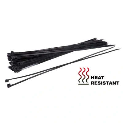Afbeelding van Kortpack Hittebestendige Tyraps 200mm X 3.6mm Zwart (100 Stuks)
