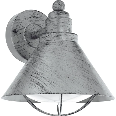 Afbeelding van EGLO Vintage Barrosela Buitenverlichting Wandlamp 1 Lichts Antiek Zilver