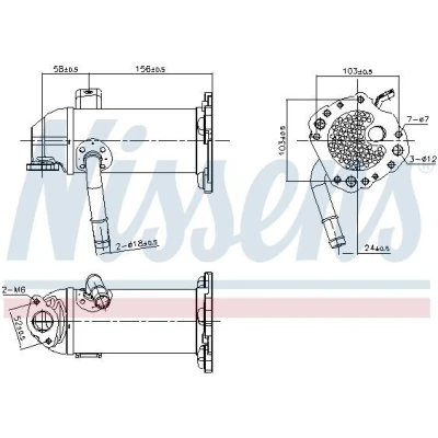 Afbeelding van NISSENS 989431 EGR koeler Zonder onderdruk Bypass