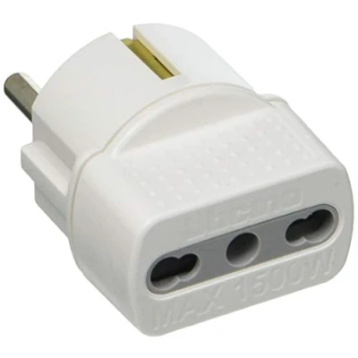 Afbeelding van bticino S3625D netstekker adapter Type C (Europlug) Wit
