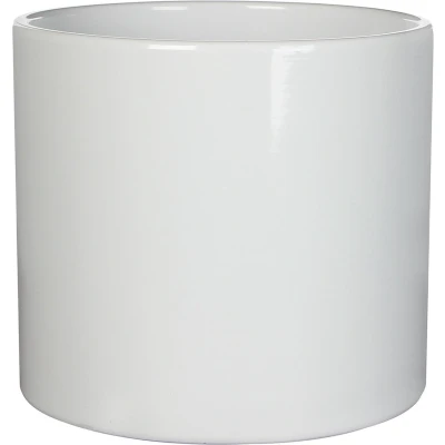 Afbeelding van Mica Decorations Bloempot wit keramiek 17 x 14 cm
