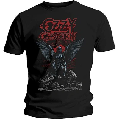 Afbeelding van Ozzy Osbourne Angel Wings Heren T shirt XL Zwart