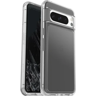 Afbeelding van OtterBox Symmetry Clear beschermhoes voor Google Pixel 8 Pro, valbescherming, dunne bescherming, ondersteunt 3 x meer vallen dan militaire standaard, transparant, levering zonder verpakking