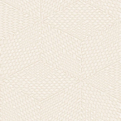 Afbeelding van Dutch Wallcoverings Exclusive Threads Cube Stitch Beige TP422952