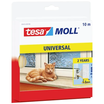 Afbeelding van tesa UNIVERSAL 05412 00100 00 Afdichtingstape tesamoll Wit (l x b) 10 m 9 mm 1 stuk(s)