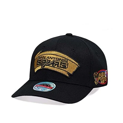 Afbeelding van Mitchell &amp; Ness NBA/HWC Snapback Cap Classic Red Black Gold, San Antonio Spurs Zwart