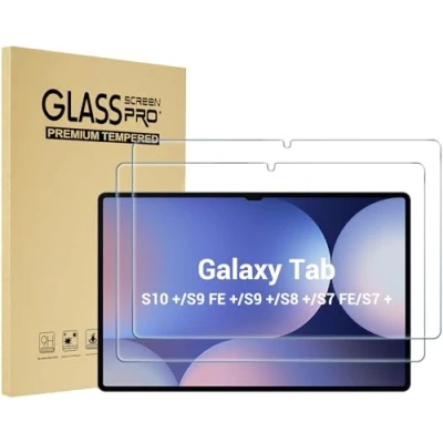 Afbeelding van ProCase 2 stuks displaybeschermfolie voor Samsung Tab S9+/Tab S9 FE+/Tab S8+/Tab S7+/S7 FE 12,4 inch