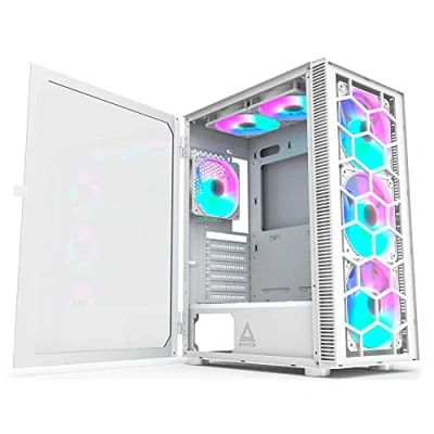 Afbeelding van Montech X3 GLASS, Midi Tower, PC, Wit, ATX, micro Mini ITX, Gamen, Blauw, Groen, Rood