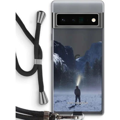 Afbeelding van Case Company® hoesje met Koord geschikt voor Google Pixel 6 Pro Wanderlust Telefoonhoesje Zwart Bescherming aan alle Kanten en Over de Schermrand