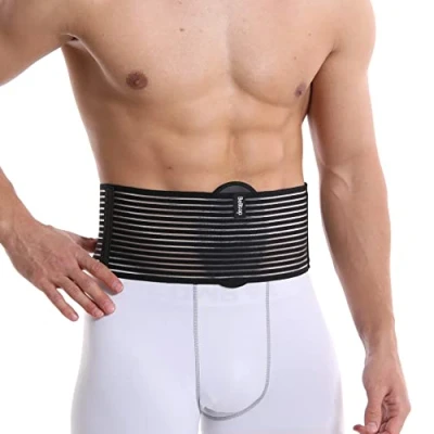 Afbeelding van Navelstrenghernia gordel. Buikriem voor navelbreuk. Navelhernia riem met compressiepad. (L/XL (navelomtrek 99 130 cm)