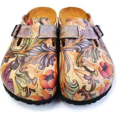 Afbeelding van GOBY Bloemen Patroon Clogs Slippers Handmade