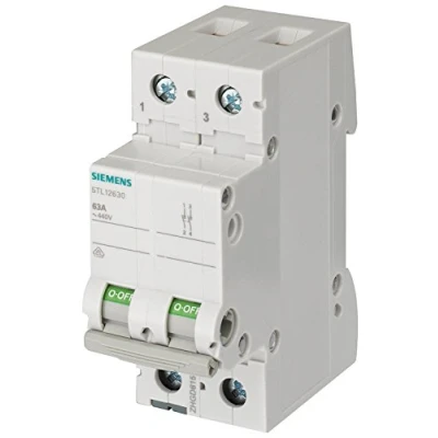 Afbeelding van Siemens SENTRON schakelaar 70mm 400V 2 modules 35mm2 polig 32A