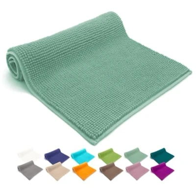 Afbeelding van heimtexland ® Badmat van chenille, super zacht, absorberend, Ökotex gecertificeerd, type 771, mint, 60 x 90 cm