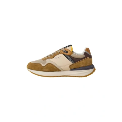 Afbeelding van Pepe Jeans Sneakers laag, Heren, Maat: 41, Tobacco brown Leer en textiel