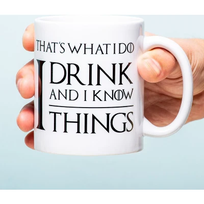 Afbeelding van Mok I Drink And Know Things