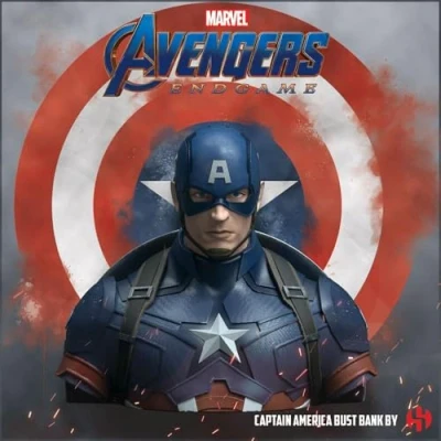 Afbeelding van Marvel Avengers Endgame Captain America Deluxe Coin Bank