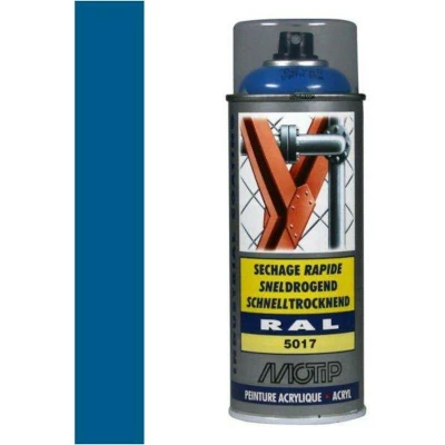 Image de MOTIP 07009 peinture en aérosol à séchage rapide RAL 5017 bleu trafic 400 ml