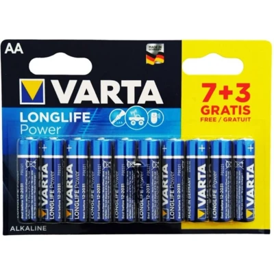 Afbeelding van Varta Longlife Power Alkaline Battery Aa Lr6 10 Unit
