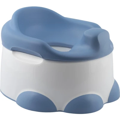 Afbeelding van Bumbo Step &#039;n Potty Blauw Toilet Trainer Opstapje Bril Zitje 3 in 1 WC Potje Plaspotje Urinepotje Zindelijkheids Training voor Jongens/Meisjes Urinoirs Kind/Peuter van 2 tot 7 jaar Verkleiner