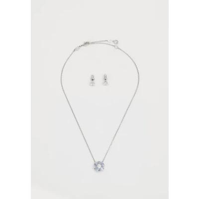 Afbeelding van Swarovski dames IDyllia set van ketting en oorknopjes met kristal in de kleur Zilver