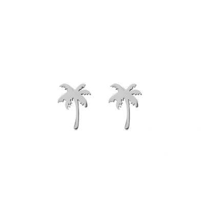 Afbeelding van Ear studs palm tree iXXXi Oorbellen Silver