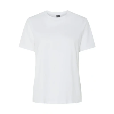 Afbeelding van Pieces Pcria Solid TEE Tshirt basic, Dames, Maat: Medium, Bright white