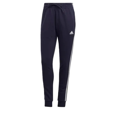 Afbeelding van adidas Sportswear Essentials 3 Stripes French Terry Cuffed Trainingsbroek, Dames, Maat: Small, Legend ink/white