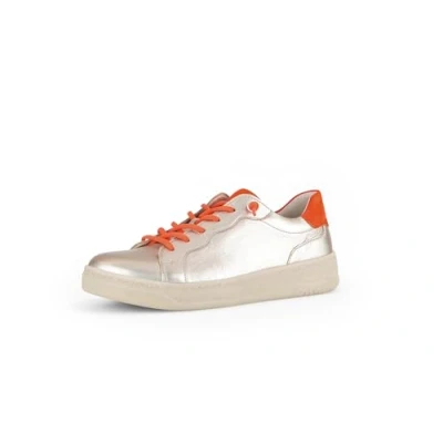 Afbeelding van Gabor Sneakers laag, Dames, Maat: 38, Puder pumpkin Veloursleer