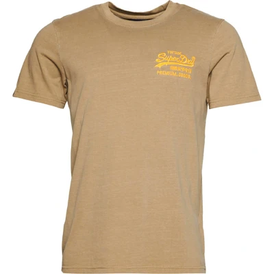 Afbeelding van Superdry Vintage LOGO NEON Tshirt print, Heren, Maat: XXL, Canyon sand brown
