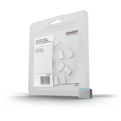 Image de Lindy Bloqueur de port USB C bleu (pack 10)