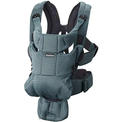 Afbeelding van BabyBjörn Draagzak Move 3D Mesh Saliegroen Buikdrager Ergonomisch Extra lendesteun Ademend