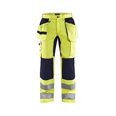 Afbeelding van Blaklader Werkbroek met stretch High Vis 1552 1811 Geel/Marineblauw C144