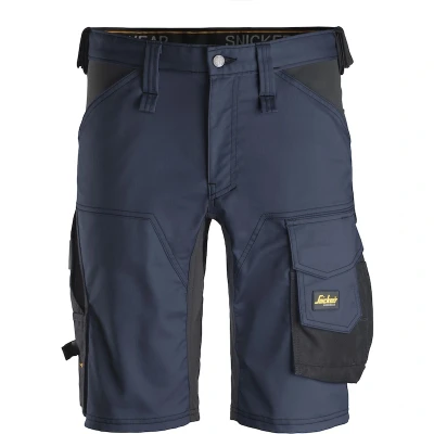 Afbeelding van Snickers Workwear 6143 AllroundWork, Stretch Korte Broek Blauw/Zwart Maat 48