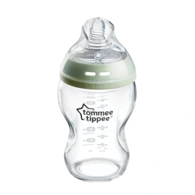 Afbeelding van Tommee Tippee Closer to Nature zuigflessen langzame uitstroomsnelheid en anti colic ventiel 250 ml pak van 1 doorzichtig