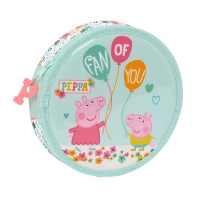 Afbeelding van Pennenzak Peppa Pig Cosy corner Cirkelvormig Licht Blauw (18 Onderdelen)