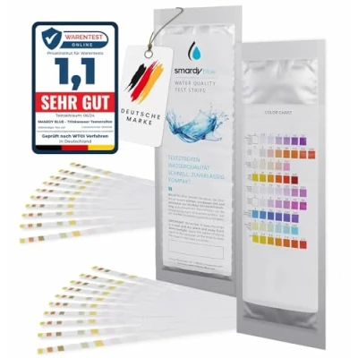 Afbeelding van smardy 20x Water test strips 9in1 voor drinkwater, Aquarium sneltest, gemakkelijke controle van de waterkwaliteit