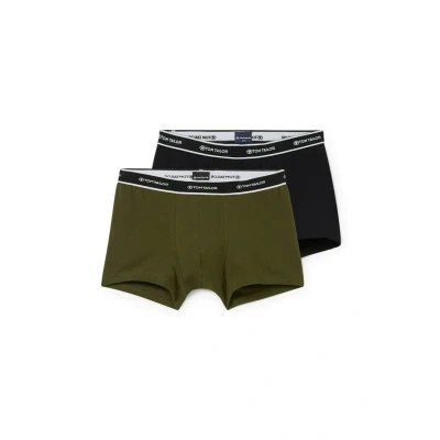 Afbeelding van TOM TAILOR heren boxer kort (2 pack) donkergroen