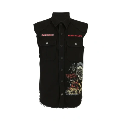 Afbeelding van Brandit IRON Maiden Vintage Sleeveless Overhemd, Heren, Maat: 3XL, Black