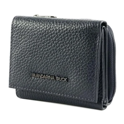 Afbeelding van MANDARINA DUCK Leren Portemonnee Mellow Wallet Dress Blue Donkerblauw